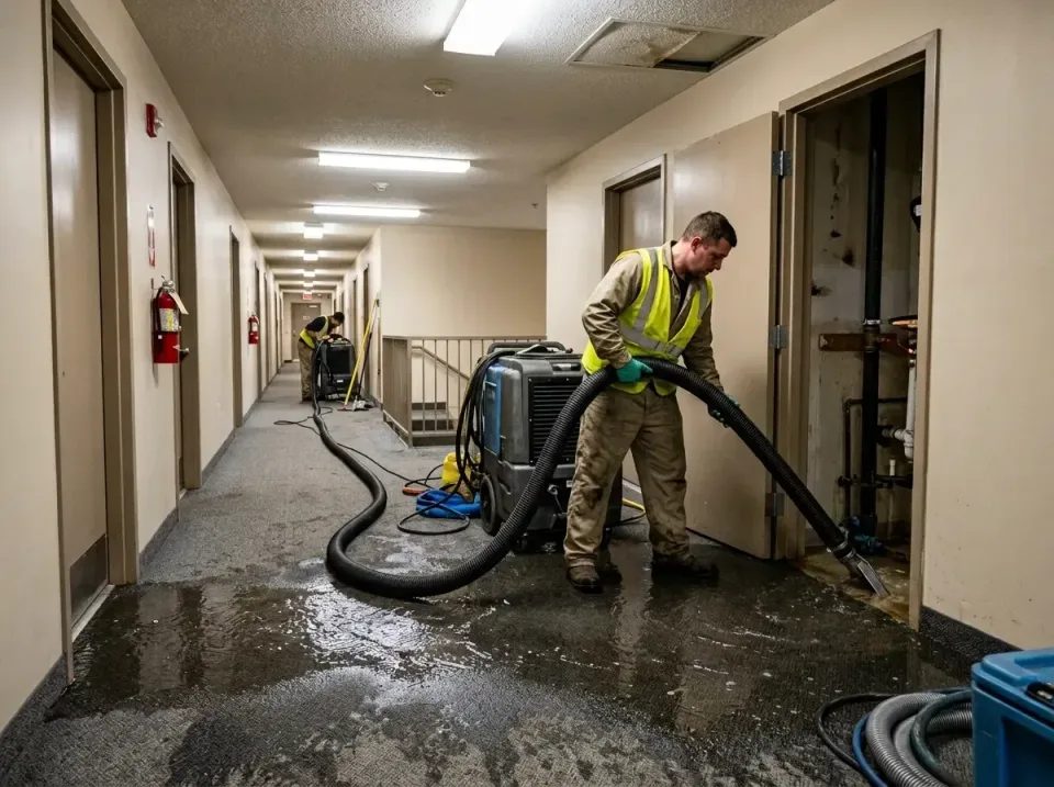 multi-unit-apartment-hallway-f-005 — frequently asked questions, Emergency Burst Pipe Water Extraction & Removal in West Por…